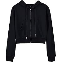 Amazon.com: Yimoon Zip Up Hoodie Women Cropped Casual
